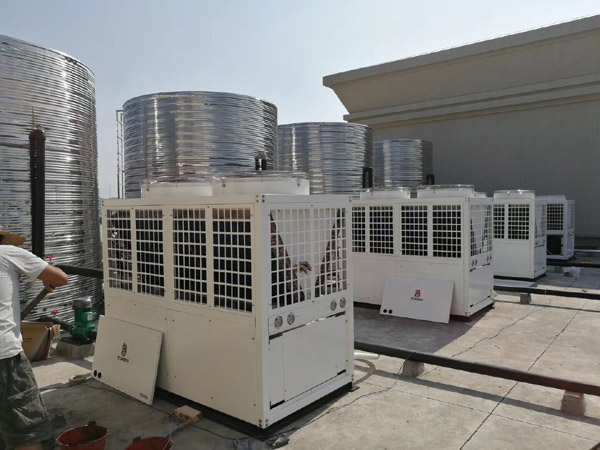 惠州龙门国防训练基地热水工程项目调试现场